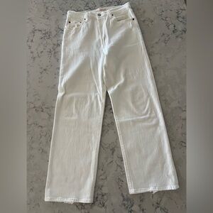 White Straight-Leg Jeans